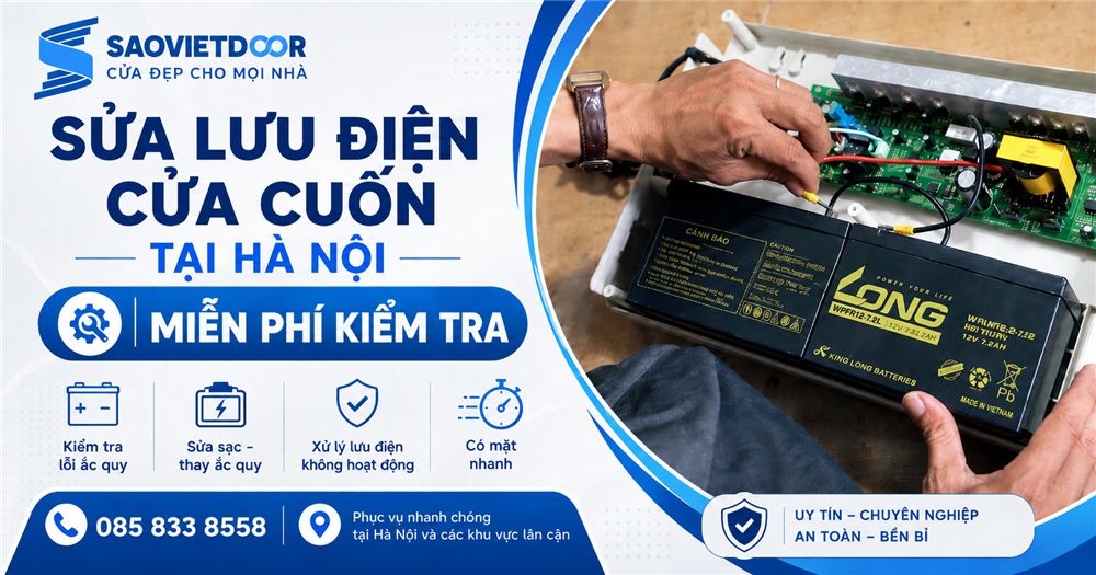 Thay ắc quy lưu điện cửa cuốn