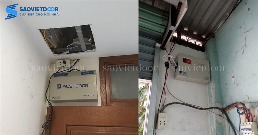 Vị trí lắp đặt lưu điện cửa cuốn